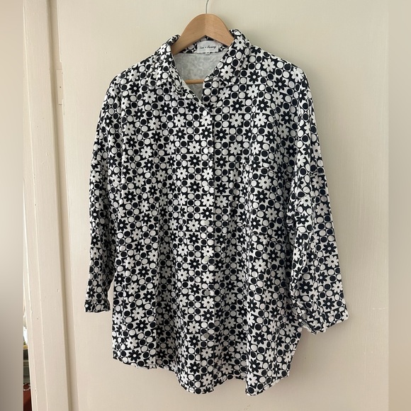 floral checkered snap button up shirt - Picture 2 of 6